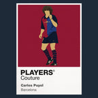 Carles Puyol Barcelona navy Icon Frame artwork detail
