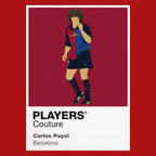 Carles Puyol Barcelona red Icon Frame artwork detail