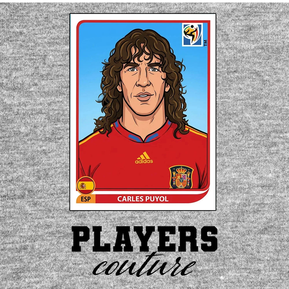 Carles Puyol World Cup Sticker Kids Hoodie – carles puyol grey Players Couture design