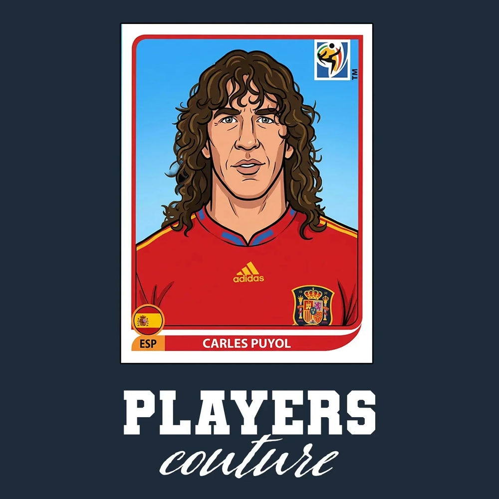 Carles Puyol World Cup Sticker Men's Hoodie – carles puyol navy Players Couture design