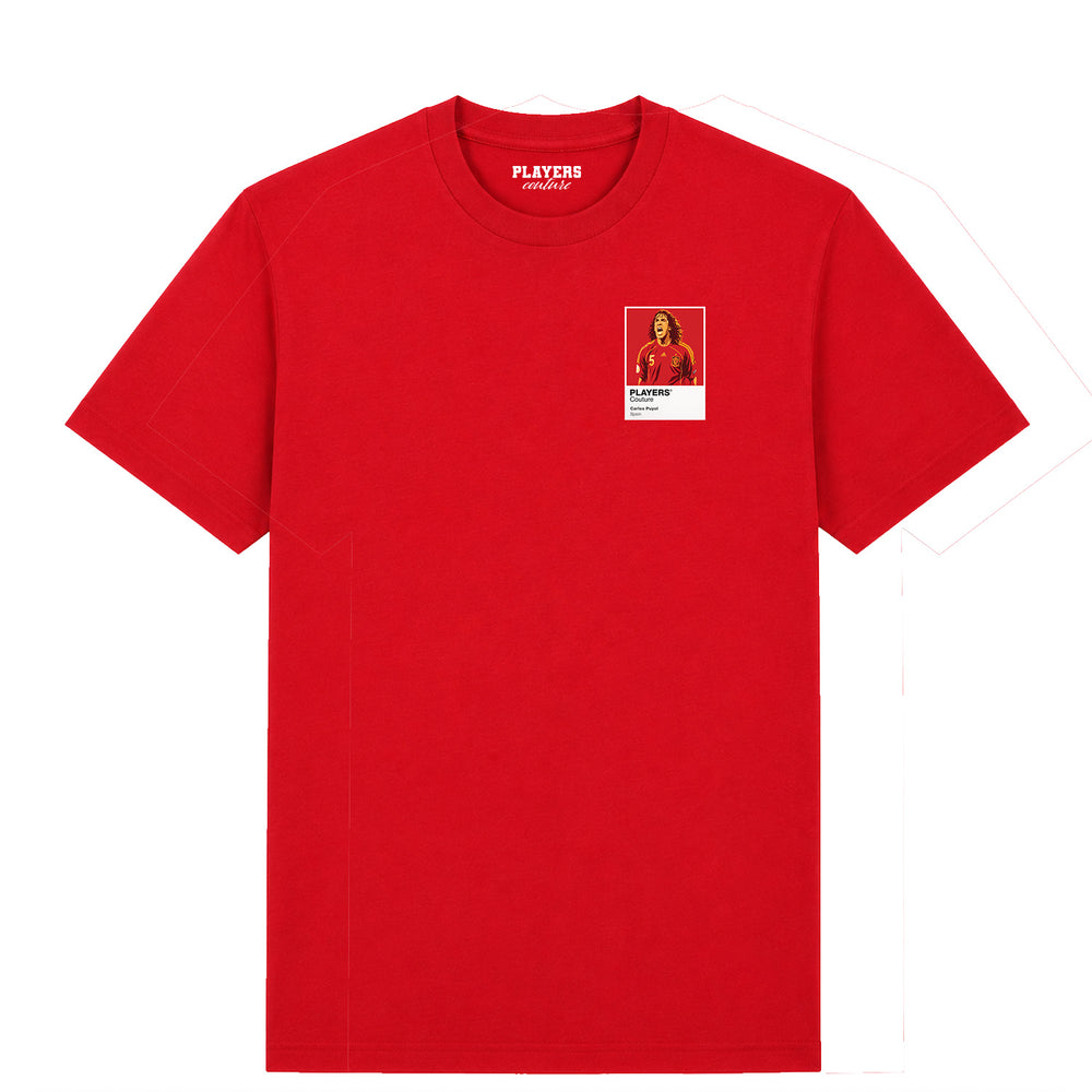 Carles Puyol Players Couture Mens Red T-Shirt