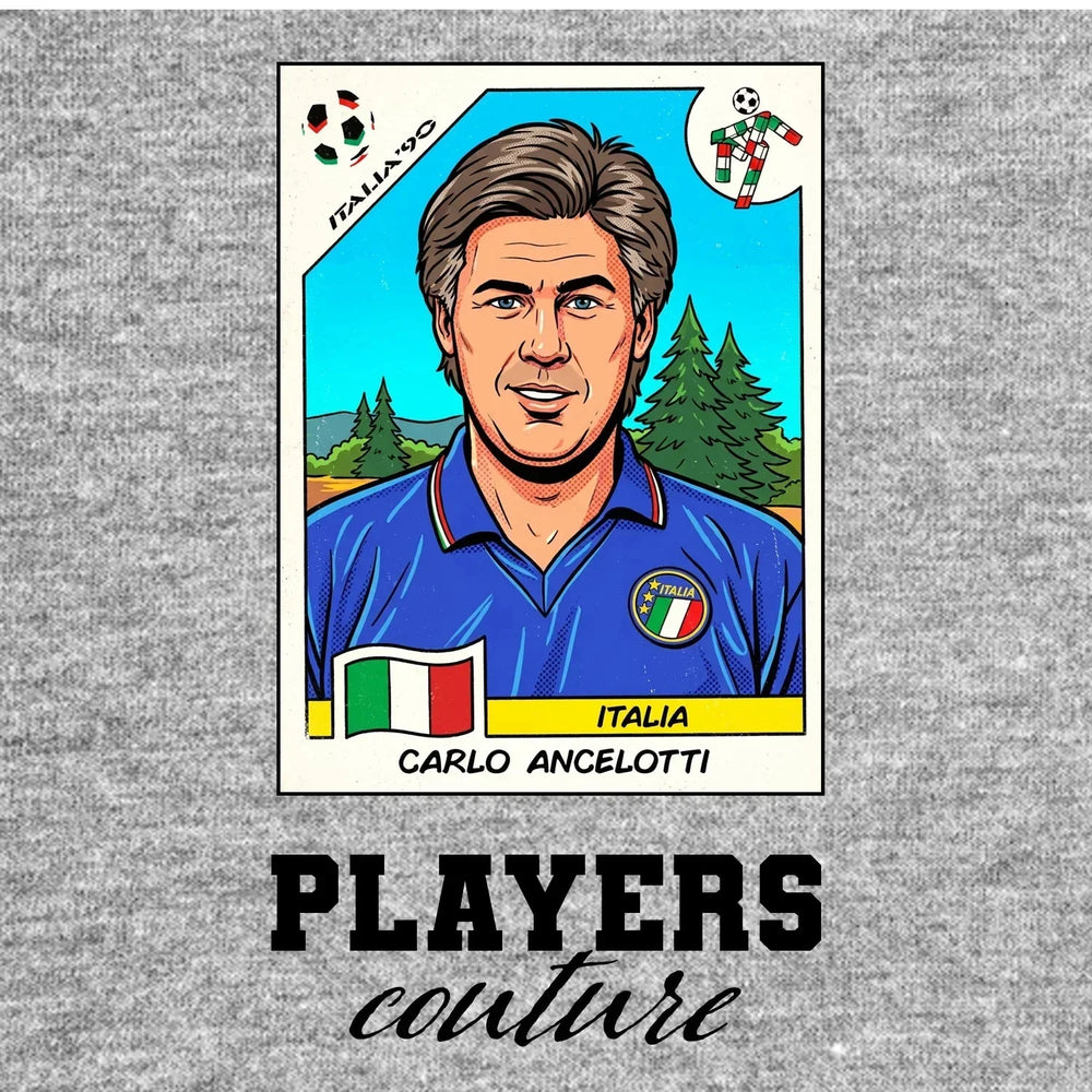 Carlo Ancelotti World Cup Sticker Men's Hoodie – carlo ancelotti grey Players Couture design