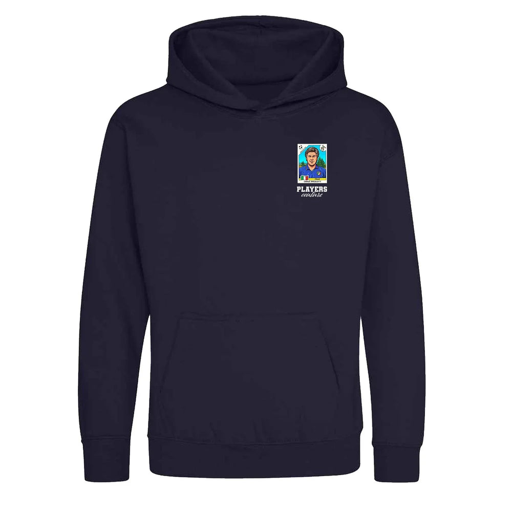 Carlo Ancelotti World Cup Sticker Kids Hoodie – carlo ancelotti sticker kids navy hoodie Players Couture design