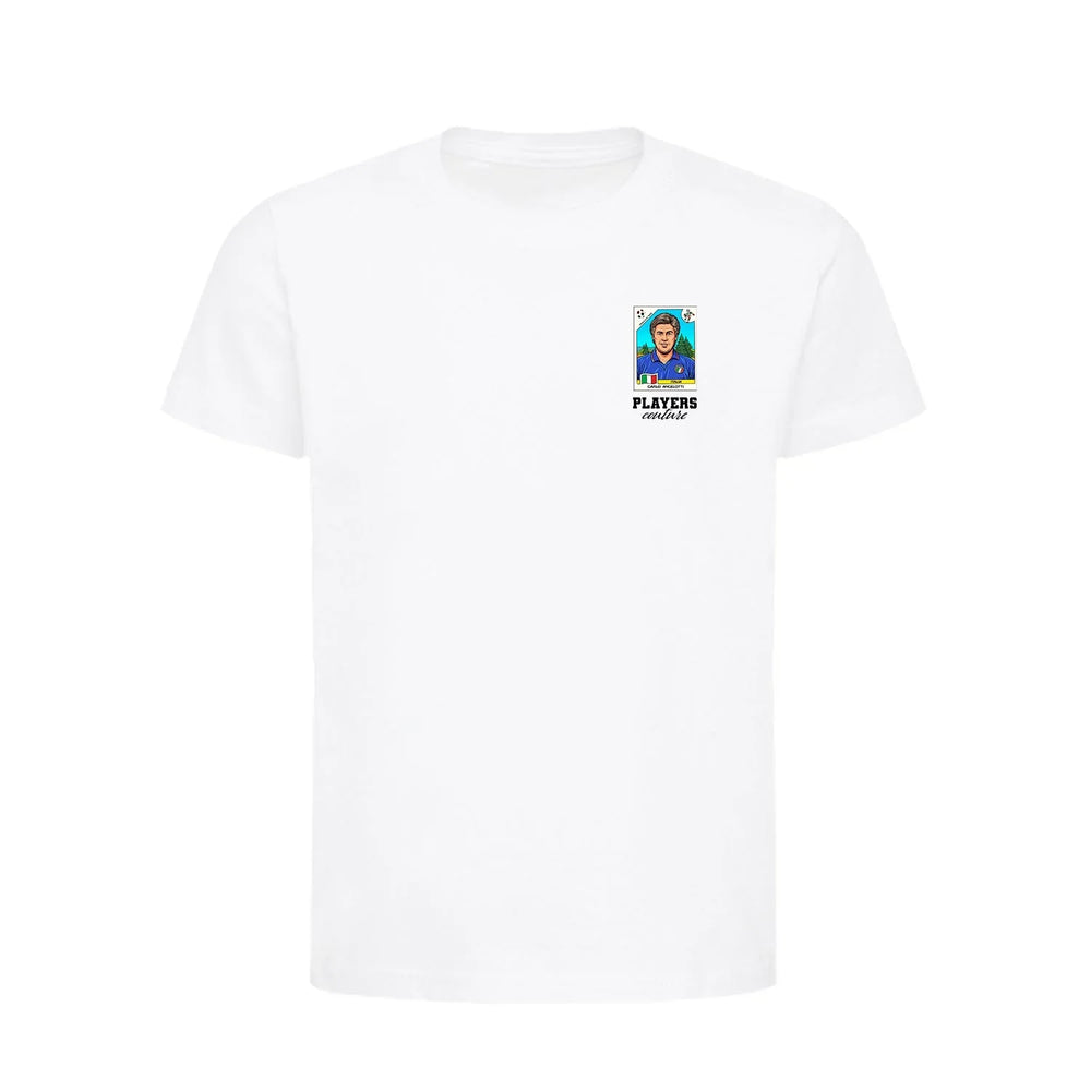 Carlo Ancelotti World Cup Sticker Kids T-Shirt – carlo ancelotti sticker kids white tshirt Players Couture design