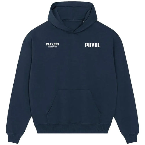 Carlos Puyol hoodie – navy men's hoodie featuring the Carlos Puyol Players Couture logo