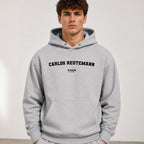 carlos-reutemann name-print hoodie - grey
