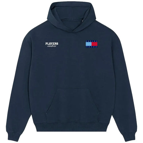 Carlos Tevez hoodie – navy men's hoodie featuring the Carlos Tevez Players Couture logo