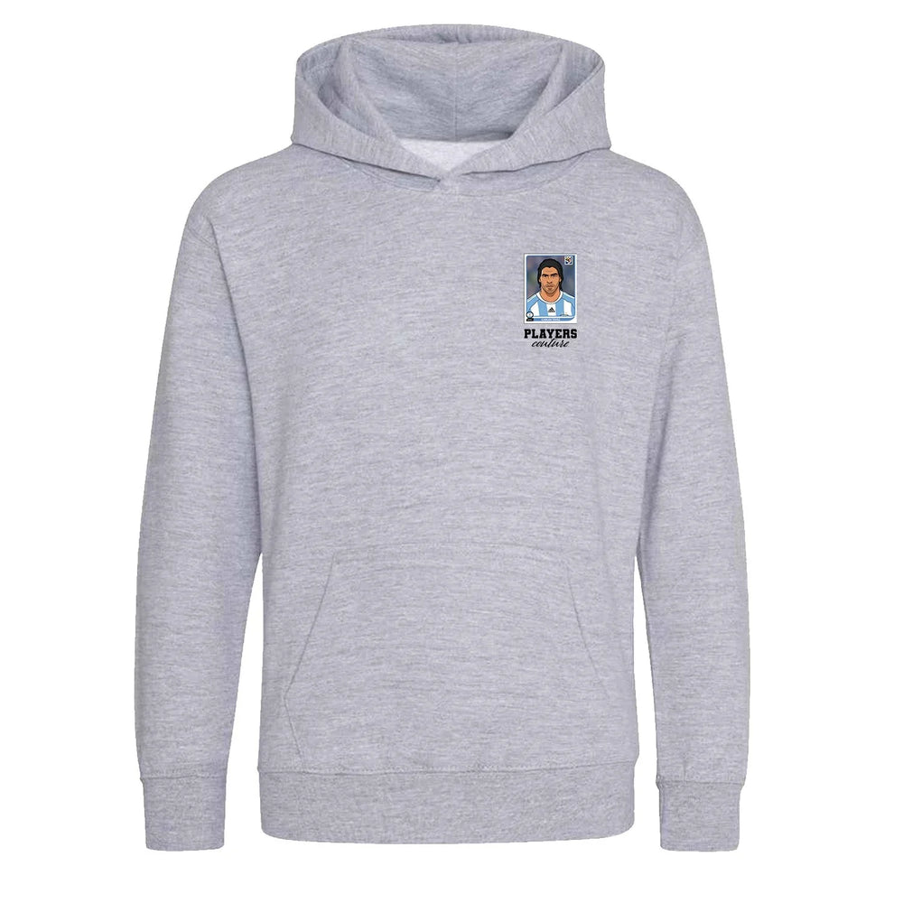 Carlos Tevez World Cup Sticker Kids Hoodie – carlos tevez sticker kids grey hoodie Players Couture design