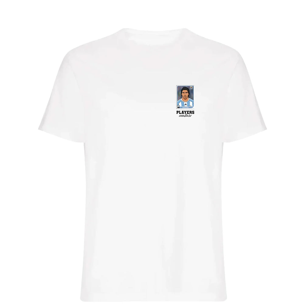 Carlos Tevez World Cup t-shirt – white men's t-shirt featuring the Carlos Tevez World Cup Players Couture logo
