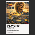 Carlos Valderrama Colombia Atlas Frame artwork by Players Couture