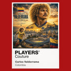 Carlos Valderrama Colombia Atlas Frame artwork by Players Couture