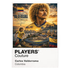 Carlos Valderrama Colombia Atlas Frame artwork by Players Couture