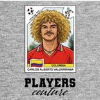 Carlos Valderrama World Cup Sticker Kids Hoodie – carlos valderrama grey Players Couture design