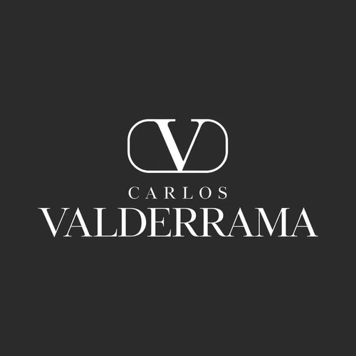 Carlos Valderrama Logo Men's T-Shirt – black close-up detail shot of the Carlos Valderrama Players Couture logo design