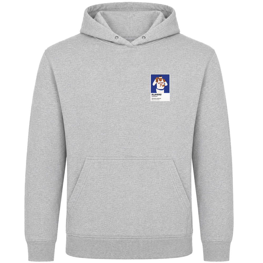 Carmelo Anthony Knicks Basketball Icon Frame Men's Hoodie - Gray