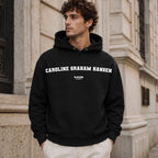 caroline-graham-hansen name-print hoodie - black