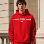 caroline-graham-hansen name-print hoodie - red