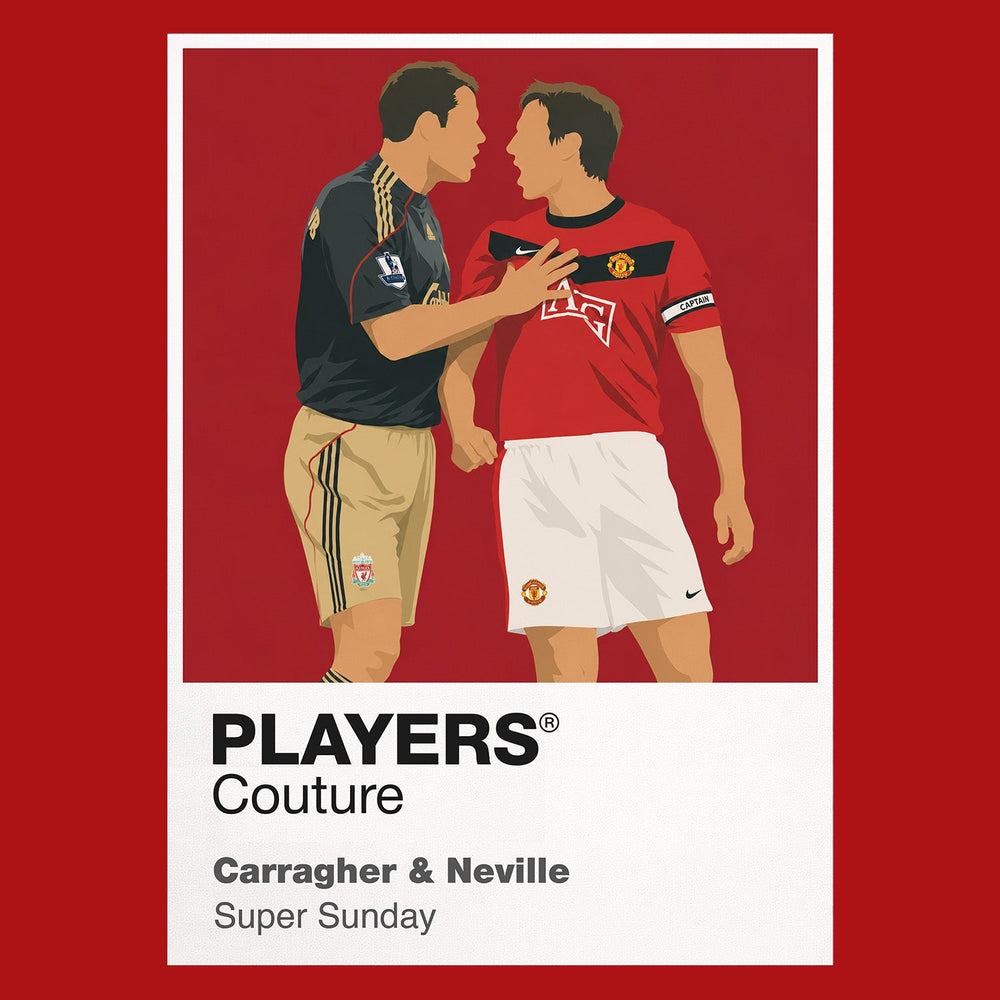 Carragher and Neville AC Milan red Icon Frame artwork detail