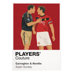 Carragher and Neville AC Milan white Icon Frame artwork detail