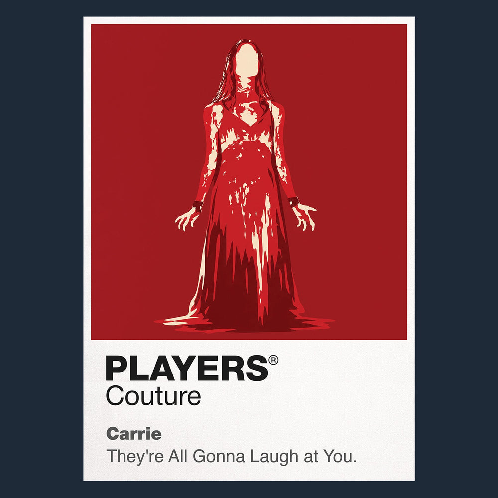 Carrie Carrie White at the prom as humiliation releases her telekinetic power Icon Frame artwork in navy