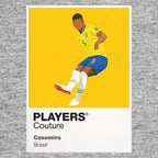 Casemiro Brazil Icon Frame Kids Hoodie — Gray Artwork