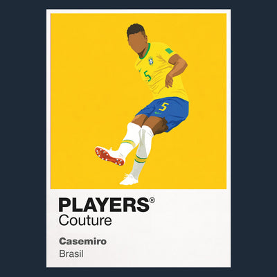 Casemiro Brazil Icon Frame Men's Hoodie — Navy Artwork