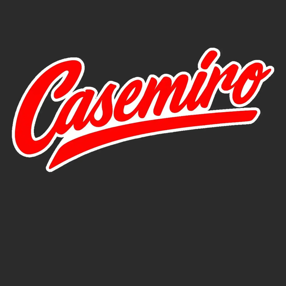 Casemiro Logo Men's T-Shirt – black close-up detail shot of the Casemiro Players Couture logo design
