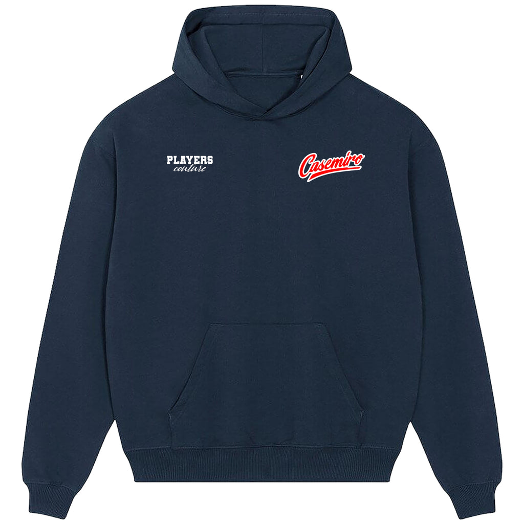 Casemiro Logo Players Couture Men's Casual Hoodie Navy