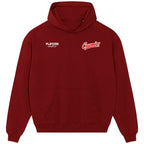 Casemiro hoodie – red men's hoodie featuring the Casemiro Players Couture logo