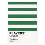 Celtic Classic Football Shirt Colours Frame Men's T-Shirt – white close-up detail shot of the Celtic Players Couture logo