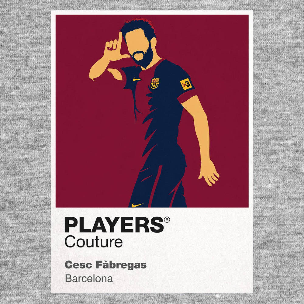 Cesc Fàbregas Barcelona grey Icon Frame artwork detail