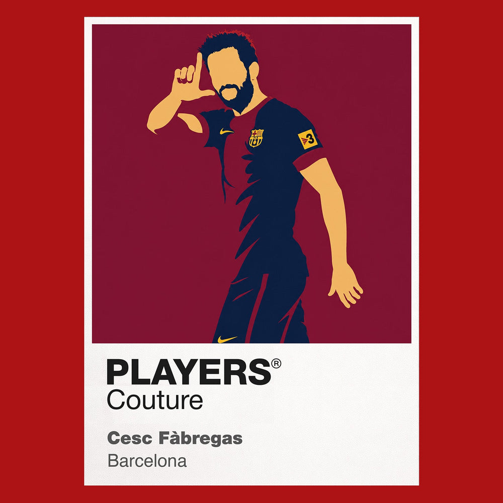 Cesc Fàbregas Barcelona red Icon Frame artwork detail