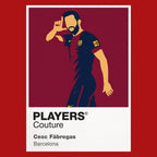 Cesc Fàbregas Barcelona red Icon Frame artwork detail