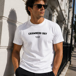Chambers Bay white T-shirt lifestyle image