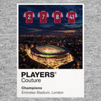 Arsenal 2025 26 Premier League Champions Icons in Lights Frame artwork in grey
