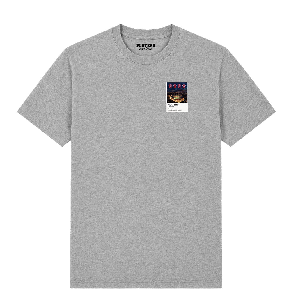 Arsenal 2026 Champions Arsenal Icons in Lights Frame Men's T-Shirt in Gray