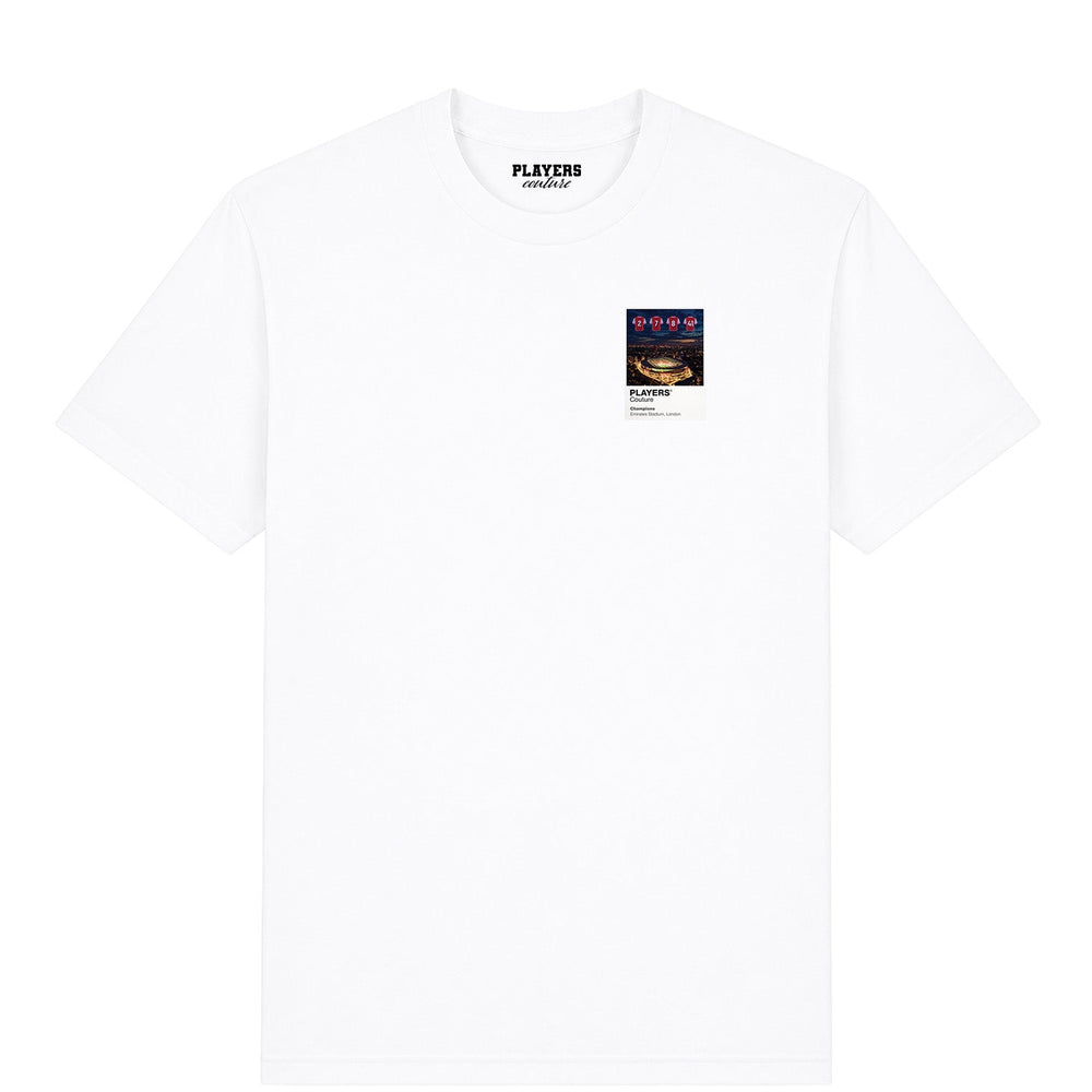 Arsenal 2026 Champions Arsenal Icons in Lights Frame Men's T-Shirt in White