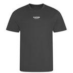 Essentials Collection t-shirt – charcoal men's t-shirt with white Essentials Collection letters and Players Couture logo on
