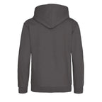 Essentials Collection hoodie – charcoal kids' hoodie with white Essentials Collection letters and Players Couture logo on