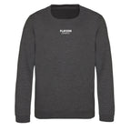 Essentials Collection hoodie – charcoal kids' hoodie with white Essentials Collection letters and Players Couture logo on