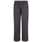 Essentials Collection Men's Premium Heavyweight Charcoal Grey Joggers Back Logo – charcoal close-up detail shot of the