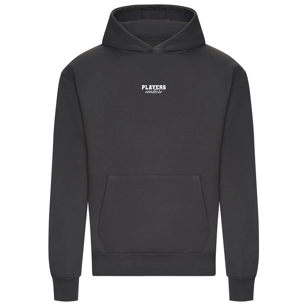 Essentials Collection Players Couture Men's Premium Heavyweight Charcoal Grey Hoodie - Dark Gray / XS | Basics, Essentials Collection, Hoodies, Men's