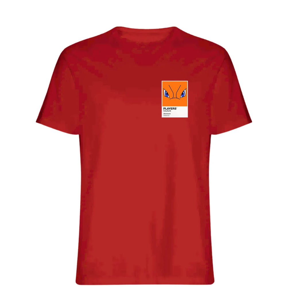 Charizard Colour t-shirt – red men's t-shirt featuring the Charizard Colour Players Couture logo