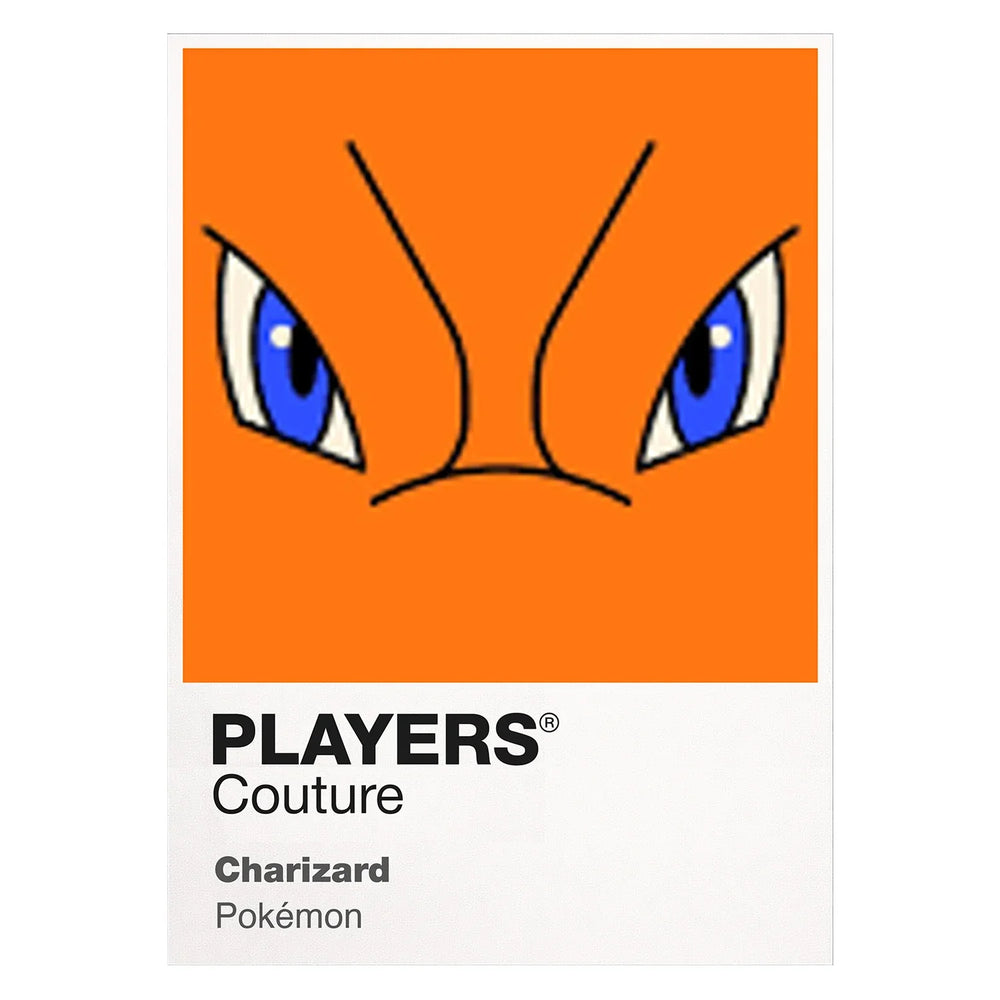 Charizard Colour Frame Men's T-Shirt – white close-up detail shot of the Charizard Players Couture logo design