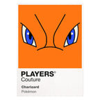 Charizard Colour Frame Men's T-Shirt – white close-up detail shot of the Charizard Players Couture logo design