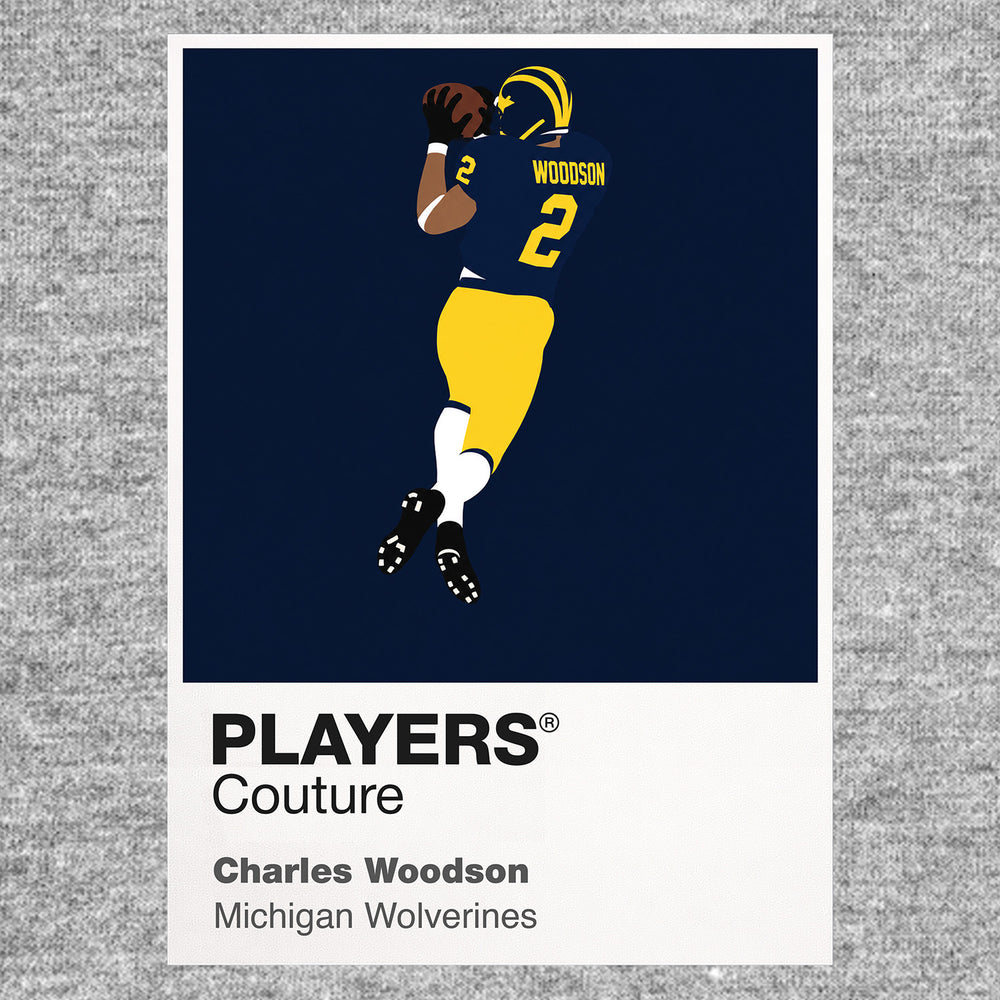 Charles Woodson Michigan Wolverines Football Icon Frame Men's Hoodie