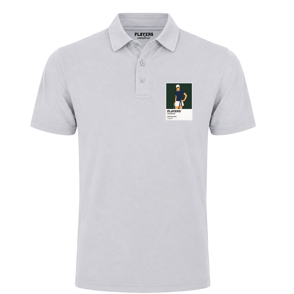 Charley Hull Golf Icon Frame Men's Polo Shirt - Light Gray