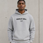 charley-hull name-print hoodie - grey