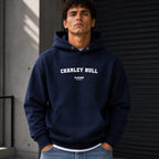 charley-hull name-print hoodie - navy
