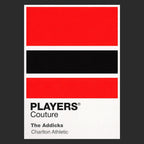 Charlton Athletic Classic Football Shirt Colours Frame Men's T-Shirt – black close-up detail shot of the Charlton Athletic